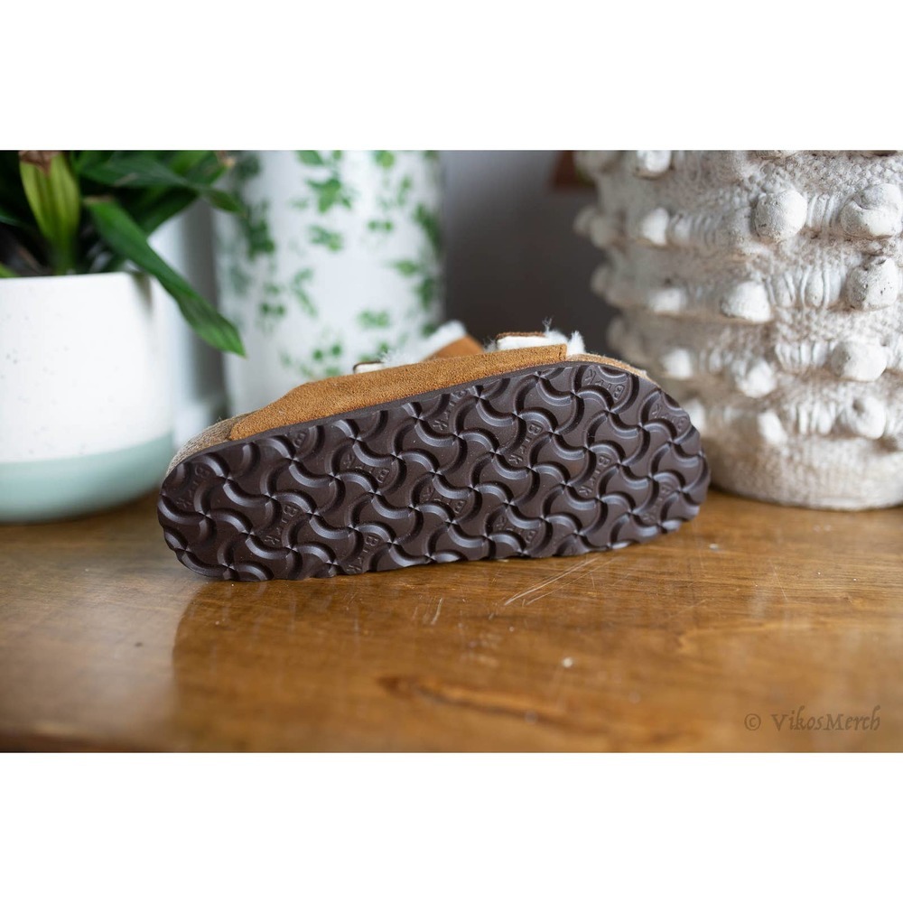 Birkenstock Arizona Shearling Sandal Mink 37 Narrow NEW - Picture 2 of 5